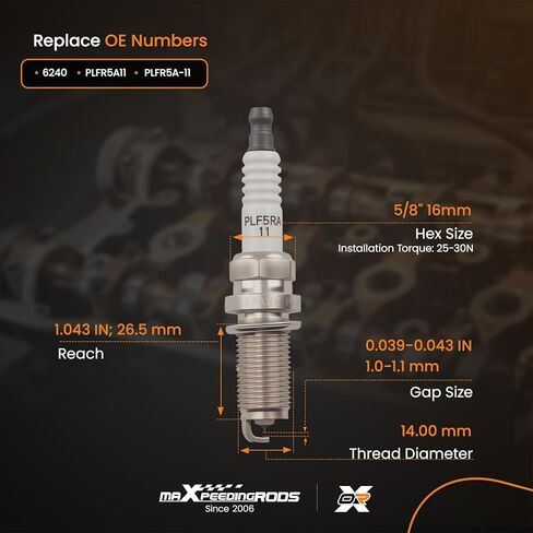maxpeedingrods 4 قطعة شمعات الإشعال إيريديوم APP5325 6240 لأودي A4، لتويوتا RAV4 كامري، لشركة هيونداي سانتا في، لسيارة جيب شيروكي كومباس، لسوبارو إمبريزا، لكيا فورتي 2.0L 2.4L 2.5L 2.7L 3.6L in Kuwait