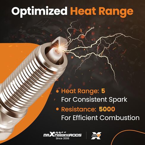 maxpeedingrods 4 قطعة شمعات الإشعال إيريديوم APP5325 6240 لأودي A4، لتويوتا RAV4 كامري، لشركة هيونداي سانتا في، لسيارة جيب شيروكي كومباس، لسوبارو إمبريزا، لكيا فورتي 2.0L 2.4L 2.5L 2.7L 3.6L in Kuwait