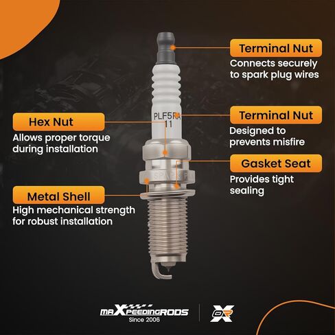 maxpeedingrods 4 قطعة شمعات الإشعال إيريديوم APP5325 6240 لأودي A4، لتويوتا RAV4 كامري، لشركة هيونداي سانتا في، لسيارة جيب شيروكي كومباس، لسوبارو إمبريزا، لكيا فورتي 2.0L 2.4L 2.5L 2.7L 3.6L in Kuwait
