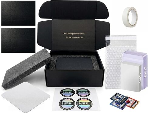 Card Grading Submission Kit, Submission Mailing Kit for PSA, CGC, SGC Trading Cards - Includes 50 Card Sleeves, 25 Semi-Rigid Holders & Secure Mailing Accessories (1SET-Universal) in Saudi Arabia