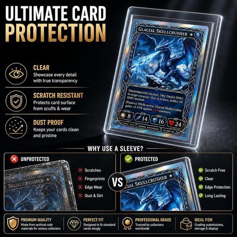 Card Grading Submission Kit, Submission Mailing Kit for PSA, CGC, SGC Trading Cards - Includes 50 Card Sleeves, 25 Semi-Rigid Holders & Secure Mailing Accessories (1SET-Universal) in Saudi Arabia