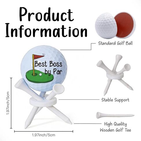 Boss Birthday Gifts for Men, Funny Gift for Boss Lady Manager Supervisor Leader Female Male, Retirement Thanksgiving Best Bosses Day Gifts, Golfball Tabletop Display Stand Gifts in Saudi Arabia