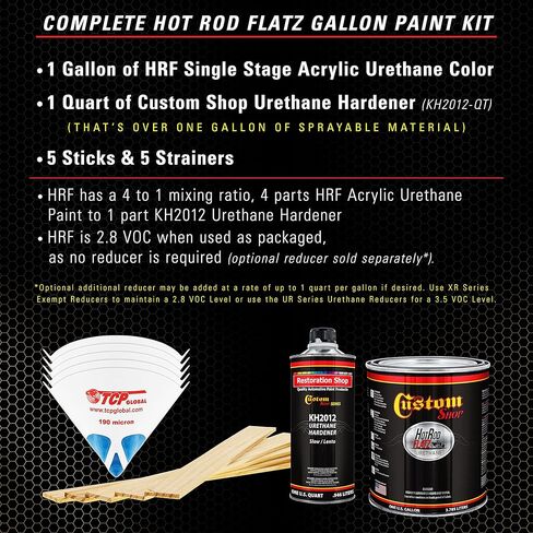 Custom Shop - Camo Brown - Hot Rod Flatz Flat Matte Satin Urethane Auto Paint - Complete Gallon Paint Kit - Professional Low Sheen Automotive, Car Truck Coating, 4:1 Mix Ratio in Kuwait