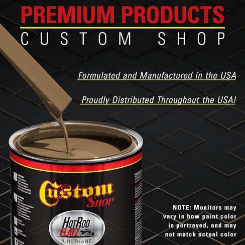 Custom Shop - Camo Brown - Hot Rod Flatz Flat Matte Satin Urethane Auto Paint - Complete Gallon Paint Kit - Professional Low Sheen Automotive, Car Truck Coating, 4:1 Mix Ratio in Kuwait
