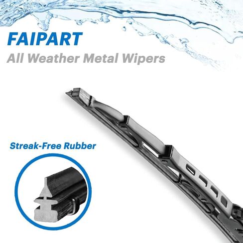 24"+18" Front Driver Side and Passenger Side OEM Replacement Standard Windshield J/U Hook All-Season Metal Wiper Blades Fit for 2002-2006 Toyota Camry, Pack of 2 in Saudi Arabia