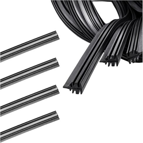 4PCS Car Windshield Wiper Blade Refills, 28 Inch Rubber Adjustable Vehicle Front & Rear Window Frameless Insert Wiper Strip, Waterproof Boneless Auto Windscreen Wiping Strip, Universal Fit in Saudi Arabia