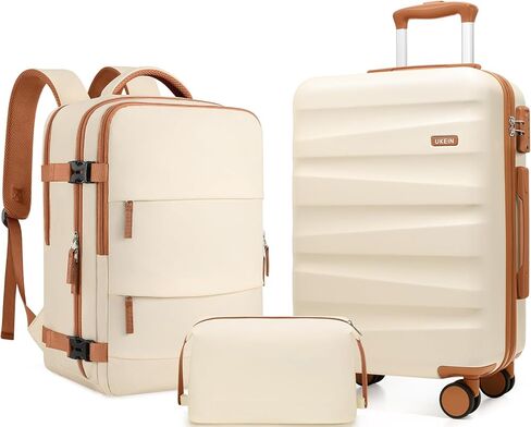 Luggage Set with Backpack,Polycarbonate Carry On Luggage Airline Approved with Spinner Wheels, Hardshell Travel Suitcase with TSA Lock,Suitcase Set 3 Piece in Kuwait