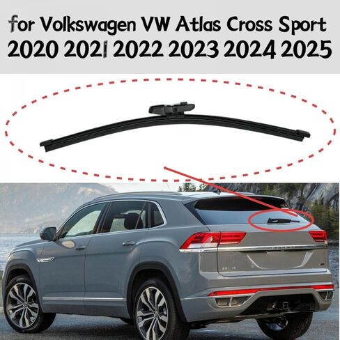 rear wiper blade for Volkswagen VW Atlas Cross Sport 2020 2021 2022 2023 2024 2025 S SE SEL Premium R-Line Black rear windshield wiper blade in Saudi Arabia