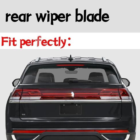 rear wiper blade for Volkswagen VW Atlas Cross Sport 2020 2021 2022 2023 2024 2025 S SE SEL Premium R-Line Black rear windshield wiper blade in Saudi Arabia