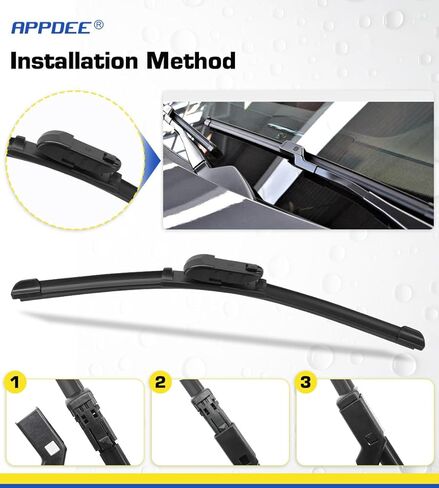 26"+18" Silicone Wiper Blades for Maserati Ghibli 2013 2014 2015 2016 2017 2018 2019 2020 2021 2022 2023 2024 2025 2026 All-Season Front Windshield Replacement Quiet & Smooth in Kuwait