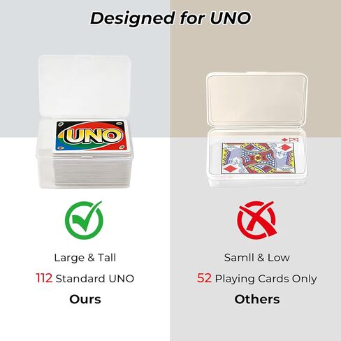 4PCS Plastic Game Card Storage Box, UNO Card Case, Playing Card Box, High Capacity Playing Card Case, Waterproof Plastic Card Holder (NO Cards) in Saudi Arabia