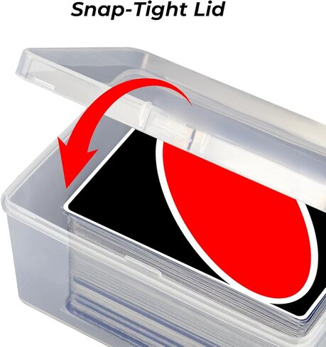 4PCS Plastic Game Card Storage Box, UNO Card Case, Playing Card Box, High Capacity Playing Card Case, Waterproof Plastic Card Holder (NO Cards) in Saudi Arabia