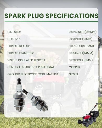 E-SHIN RJ19LM شمعات الإشعال لبوش WR11E0 Champion J19LM NGK B2LM MTD 759-3338 Briggs&S 796112 796112S 802592 5095K 4 عبوات in Kuwait