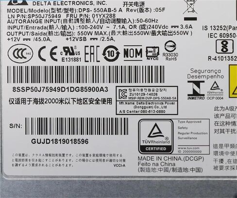 for RD350X RD450 RD450X RD550 RD650 TD350 Power Supply Switch 550W DPS-550AB-5 A PS-2551-6L-LF in Saudi Arabia