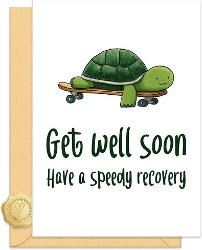 Funny Get Well Card for Man Woman, Feel Better Cards for Friend, You're One Tough Cookie, with Envelope Sticker in Kuwait