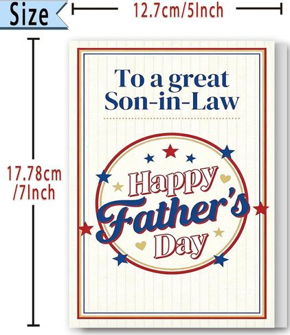 BENNLOOS Happy Father's Day Card for Son-In-Saw, Fathers Day Card Gift from Parents-In-Law, Ideal for Fathers Day Gift and Family Celebrations in Saudi Arabia