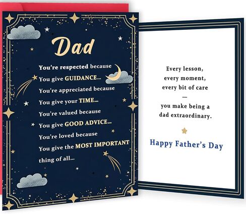BENNLOOS Happy Father's Day Card for Son-In-Saw, Fathers Day Card Gift from Parents-In-Law, Ideal for Fathers Day Gift and Family Celebrations in Saudi Arabia
