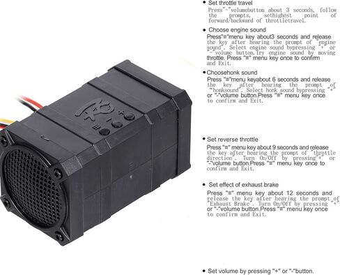 HUIOP Engine Sound Simulator for rc Cars, RC Car Engine Sound Simulator Dual Channel 5 Styles Sound Mode Compatible with RC Hsp Redcat Axial Scx10 D90 Hpi Sports Car Truck On Road in Saudi Arabia