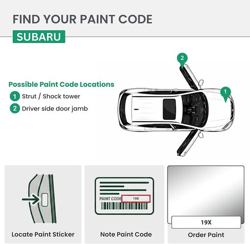 ERA Paints - 19X - Silver Stone Metallic for SUBARU Exact OEM Color Match Automotive Touch Up Paint for Cars - Scratch & Chip Repair for Metal & Plastic - Premium Kit - Made in USA in Kuwait