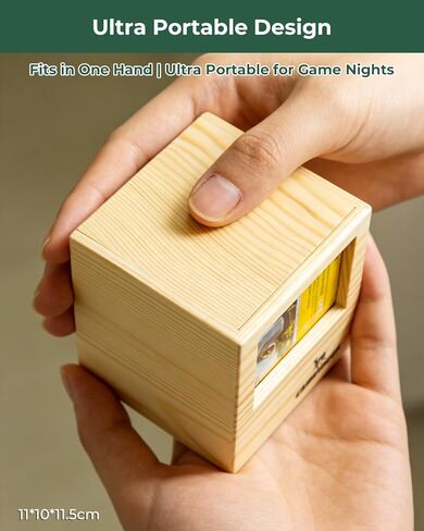 Wooden MTG Commander Deck Box - 100 Double-Sleeved Card Storage with Dice Tray, Portable Magic The Gathering Deck Box with Commander Display Window, TCG Card Holder for Gamers in Saudi Arabia