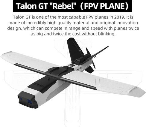 طائرة Buddy RC ZOHD Talon GT Rebel FPV، طائرة على شكل V-Tail BEPP FPV Aircraft RC للبالغين مع جناحيها 1000 مم، طائرة RC سهلة التحكم للمبتدئين (إصدار المجموعة، أبيض) in Kuwait