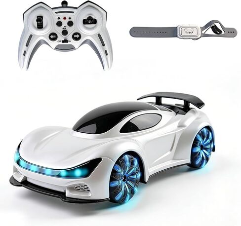 Remote Control Car, Gesture Sensing RC Stunt Car, Drift RC Cars with Light Spray & Sound, 2.4GHz Hobby RC Cars Toy for Kids, Dual Control, 360 Rotate, Birthday Gifts for Boys Girls 6+ (White) in Saudi Arabia