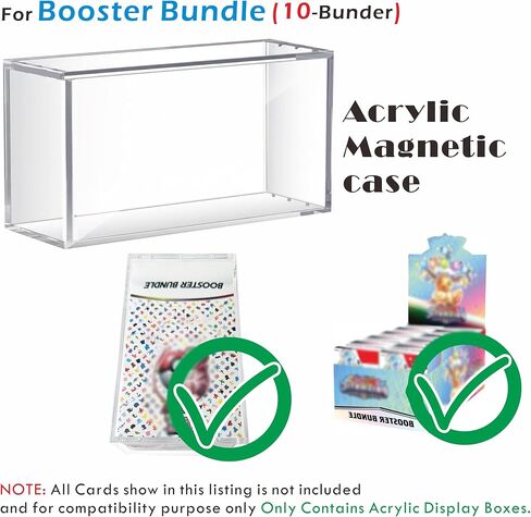 1PC Acrylic Magnetic Case for Booster Bundle(10Bundle) Clear Acrylic Display Case with Magnets Lid in Saudi Arabia