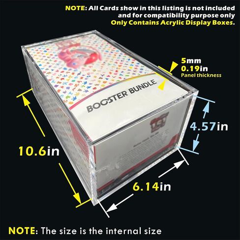 1PC Acrylic Magnetic Case for Booster Bundle(10Bundle) Clear Acrylic Display Case with Magnets Lid in Saudi Arabia