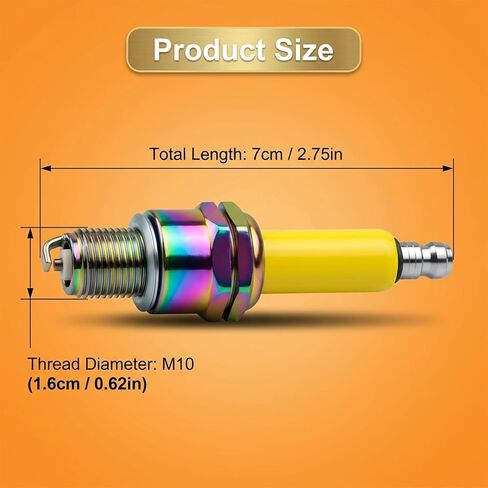 A7TC Iridium Spark Plug,M10×1.0 Thread,Fits for 49cc 50cc 125cc 150cc ATV Pit Dirt Bike Scooter SSR Apollo,High Performance Iridium Electrode for Motorcycle/Small Engine(Honda, Yamaha, Suzuki) in Saudi Arabia