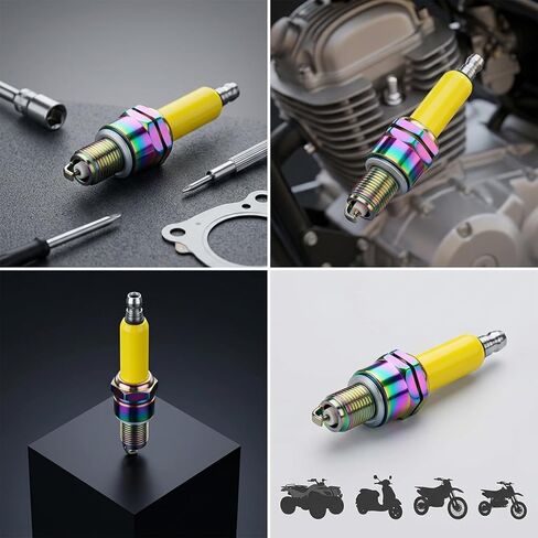 A7TC Iridium Spark Plug,M10×1.0 Thread,Fits for 49cc 50cc 125cc 150cc ATV Pit Dirt Bike Scooter SSR Apollo,High Performance Iridium Electrode for Motorcycle/Small Engine(Honda, Yamaha, Suzuki) in Saudi Arabia