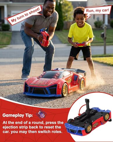 Spider RC Battle Car Set – Chase & Shoot Game with Infrared Blaster, 2 Player Interactive Remote Control Toy, Rechargeable Vehicle Gift for Boys Ages 3-12 in Kuwait