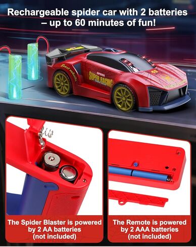 Spider RC Battle Car Set – Chase & Shoot Game with Infrared Blaster, 2 Player Interactive Remote Control Toy, Rechargeable Vehicle Gift for Boys Ages 3-12 in Kuwait