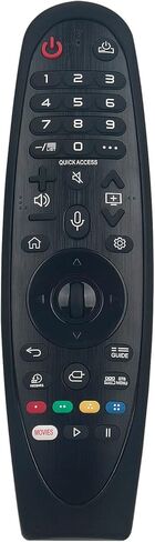 حافظة واقية من السيليكون تناسب جهاز التحكم عن بعد LG MR20GA AN-MR650A AN-MR18BA AN-MR600 AN-MR650 AN-MR19BA AN-MR20GA، غطاء حماية لجهاز التحكم عن بعد السحري (أسود) in Kuwait