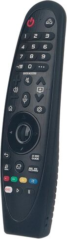 حافظة واقية من السيليكون تناسب جهاز التحكم عن بعد LG MR20GA AN-MR650A AN-MR18BA AN-MR600 AN-MR650 AN-MR19BA AN-MR20GA، غطاء حماية لجهاز التحكم عن بعد السحري (أسود) in Kuwait