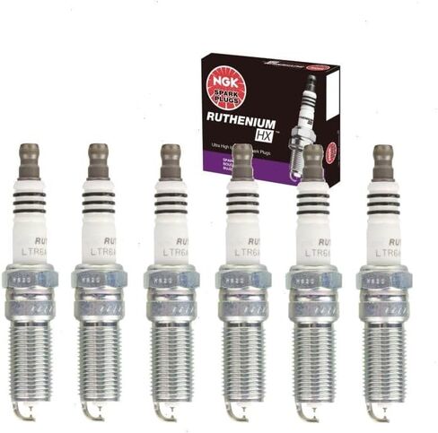 6 pc NGK Ruthenium HX Spark Plugs compatible with Mazda CX-9 3.5L 3.7L V6 2007-2015 in Kuwait