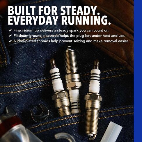 JC Whitney JFBAJCWSP00128 6pcs Iridium Spark Plugs - Compatible with Ram 1500 13-19, Honda Accord 08-17, Jeep Grand Cherokee 11-18, Wrangler 12-18, Cherokee 14-20 - Cyl.6 in Saudi Arabia