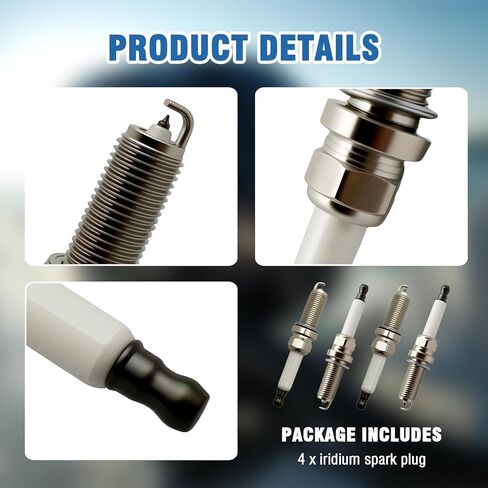 4-Pack LKAR7C-9 Iridium Spark Plug – Fits Mercury Outboard Motors 175-300 HP, 450R V6/V8 4-Stroke Outboards – Replaces 93961, 8M0135348, 33-8M0135348 in Kuwait