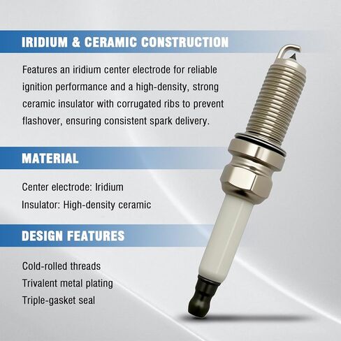 4-Pack LKAR7C-9 Iridium Spark Plug – Fits Mercury Outboard Motors 175-300 HP, 450R V6/V8 4-Stroke Outboards – Replaces 93961, 8M0135348, 33-8M0135348 in Kuwait