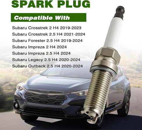4 قطعة قابس شرارة DILKAR7Q8 متوافق مع سوبارو Crosstrek2019-2023 2021-2024 Forester2019-2024 Impreza2024 Impreza2024 Legacy2020-2024 Outback 2020-2024، قابس إشعال إيريديوم، استبدال 91899 in Kuwait