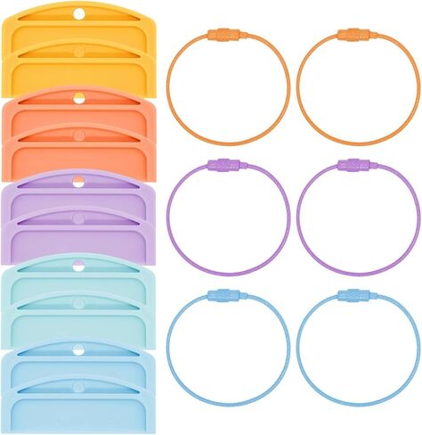 10PCS Reusable Card Holders for Yoto with 6 Ring, Card Ring Storage Case for Kids, Player Accessories Convenient to Carry When Traveling Efficient Storage ﻿ in Saudi Arabia
