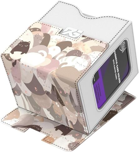 (Pastel Cats) 100+ Card Custom Art TCG/MTG Commander Deck Box With Storage in Saudi Arabia