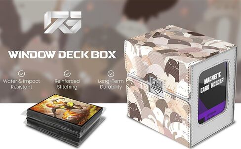 (Pastel Cats) 100+ Card Custom Art TCG/MTG Commander Deck Box With Storage in Saudi Arabia