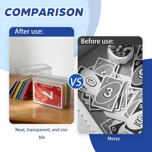 Dimore 2 Pack Clear Playing Card Case - High Capacity Plastic Game Card Storage Box for UNO & Standard Cards, Upgraded Deck Holder with Secure Snap Closure (NO CARDS) (2 Pack (4.1" x 2.5" x 1.5")) in Saudi Arabia