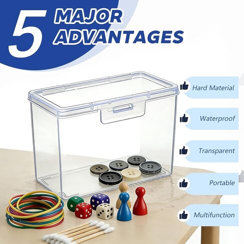 Dimore 2 Pack Clear Playing Card Case - High Capacity Plastic Game Card Storage Box for UNO & Standard Cards, Upgraded Deck Holder with Secure Snap Closure (NO CARDS) (2 Pack (4.1" x 2.5" x 1.5")) in Saudi Arabia