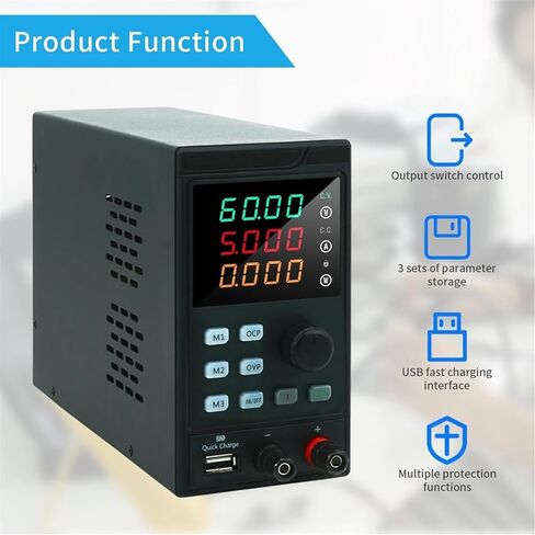 1PCS Programmable 30V 60V 150V Laboratory Maintenance Workbench 2A 5A 10A Voltage and Current Regulator AC 220V Power Supply(White,220V-US_150V 2A_RS485) in Saudi Arabia