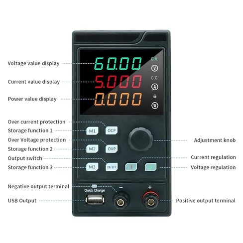 1PCS Programmable 30V 60V 150V Laboratory Maintenance Workbench 2A 5A 10A Voltage and Current Regulator AC 220V Power Supply(White,220V-US_150V 2A_RS485) in Saudi Arabia