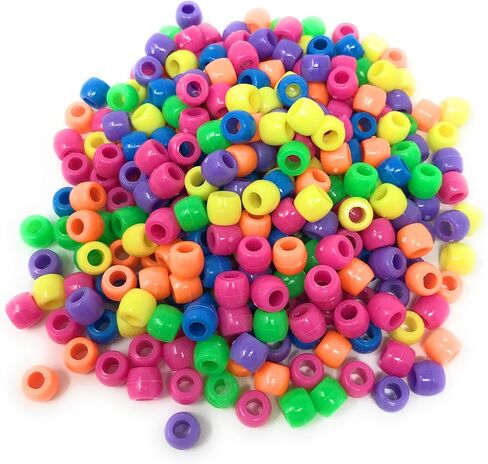 Bulk 2 lb Pack of Assorted Colored Pony Beads - Approx 4000 Beads - Perfect Classroom, Church or School Pack in Kuwait