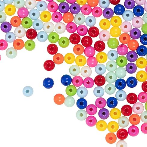 2000 Pcs Plastic Pony Beads, Bright Multicolor 0.24 in Craft Mix for Jewelry Making, DIY Bracelets and Necklaces, Round Plastic Beads with 1 mm Hole for Handmade Decor and DIY Bulk Accessories Pack in Kuwait