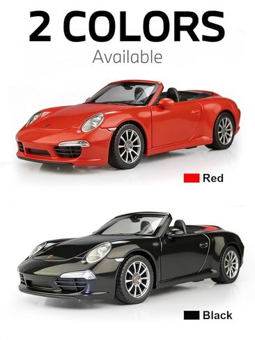 RASTAR 47700 1/12 Porsche RC Car - Officially Licensed Porsche 911 Carrera S Catriolet Remote Control Car for Play and Display - Black in Saudi Arabia
