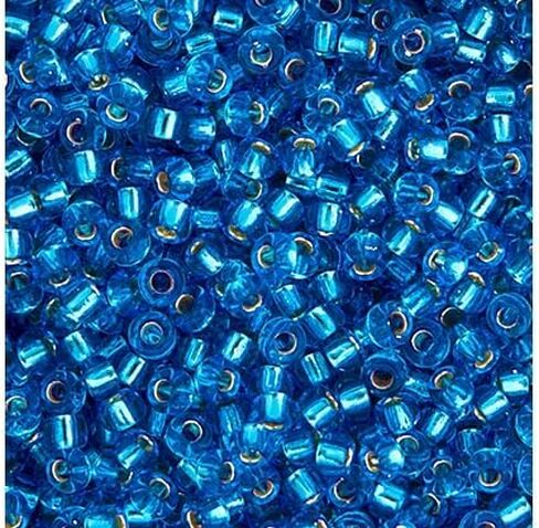 Miyuki Japanese Glass Seed Beads 22gms 11/0 in Lined Flame Red Silver in Kuwait